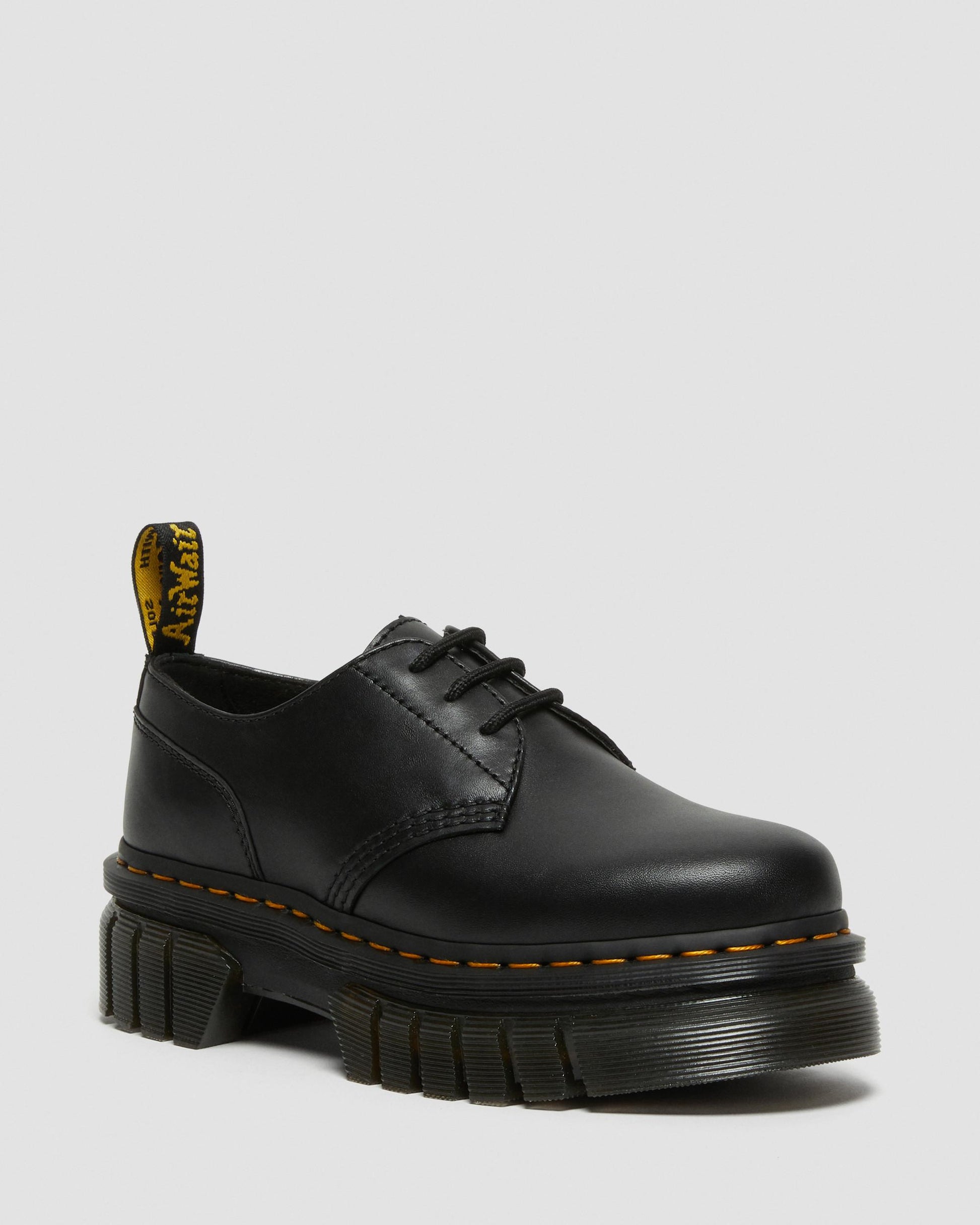 Audrick Nappa Lux Leather Platform Shoes in Black